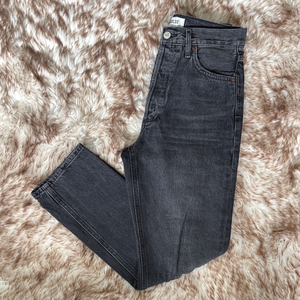 Agolde Dark Gray Slim Jeans